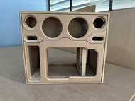 ตู้แบนพาส10นิ้วกระแทกข้าง(ลมหลังดอก)กลาง6.5นิ้ว"แหลม4นิ้ว"ช่องเพลท 5*25 ห้องซับแยก ไม้MDF15มิล สเปคแ