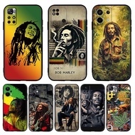 for Redmi 10X 10c 10 11A 12C 12 13 13C A1 A2 Bob Marley【Q1】 9Y10 Fashion Black TPU Soft Silicone Pho