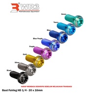 WR3 Titanium Fairing Bolts for Harley Davidson Motorcycle 1/4 - 20x16mm 1/4 - 20x27mm