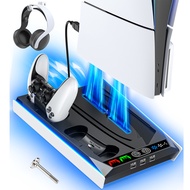 PS5 Slim Stand with Cooling Station for PS5 & PS5 Slim Console Disc/Digital Edition PlayStation 5 Co