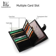 LouisWill card holder Mini Card Holder Business Card Organizer Credit Cards Holder Large Capacity Wa