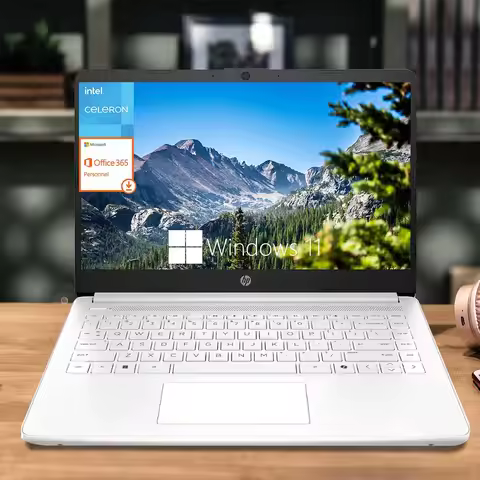 HP 14" 2025 Business Laptop,Intel Celeron N4500,16GB RAM,320GB Storage,1-Year Office 365,WiFi 6,Wind