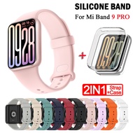 Strap+case for Xiaomi Mi Band 9 Pro Strap Smart Band Protective Case Silicone Wristband Bracelet Ban