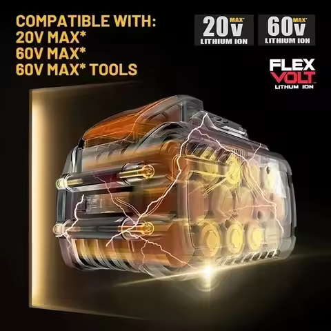 Battery Dewalt FLEXVOLT 100% Original Dewalt Battery 20V/60V DCB609 9000mAh FLEXVOLT Strong And Long