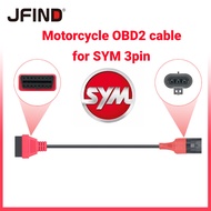 【Malaysia Spot Sale】For SYM Motorcycle 3pin to 16pin Port OBD 2 OBD2 Socket Moto Connector Motorbike