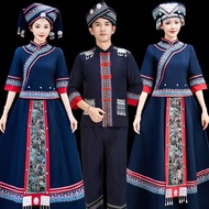 Minority Ethnic Costume March Three Strong Ethnic Adult Guangxi Strong Ethnic Costume Ethnic Family 