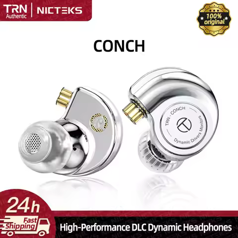 TRN Conch Earphone High-Performance DLC Diamond Diaphragm Dynamic in-Ear Monitors Music Monitors Tun