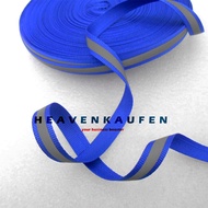 Pita Reflektif Skotlet Lebar 1 cm Warna Biru - Silver Harga Per 5 Meter