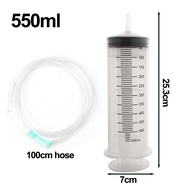 550ml Car Oil Pump Injector Large Capacity with 100cm Hose Multifunction Measuring Pump Washable Inj