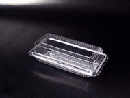 OPS-163 - BENXON Plastic Tray with Lock [ 100pcs± ] Bakery Disposable Plastic Clear Food Box - Hot D