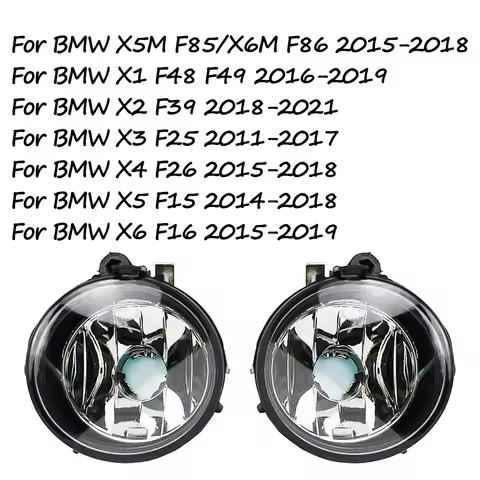For BMW X1 F48 F49 X2 F39 X3 F25 X4 F26 X5 F15 X6 F16 X5M F85 X6M F86 Fog Lamp Front Bumper Anti Fog