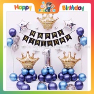 [FIRE] FREE BALLOON PUMP - GLUE Blue superhero astronaut birthday decoration Set for boys Birthday S