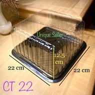 [1-5 pcs] Mika Cake Tray 22 cm Height 12.5 cm BOX CT SQUARE 22cm/ Mica Tart Cake 22 cm Square Mika T