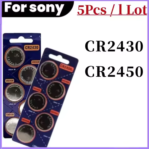 5pcs For SONY CR2450 CR2430 CR 2450 CR 2430 battery 3v Button Cell Specialized Car Remote Control Ba