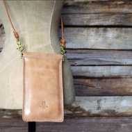 真皮智能手機肩袋栃木皮革 iPhone android iPhone