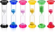 Sand Timer, KISEER 6 Pcs Colorful Hourglass Sandglass Sand Clock Timers Set 30sec / 1min / 2mins / 3