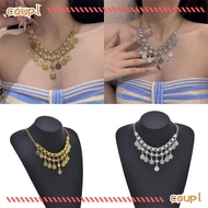 COUPL Tassel Necklace, Bohemian Style Versatile Coin Necklace, Multipurpose Vintage Bohemian Necklac