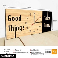 Motivational Quotes Wall Clock Cafe Coffee Wall Decoration Good Thing