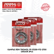 (WHOLESALE MIN 3PCS) Federal Drum Brake Pads F1Z Force 1 FIZ-R Crypton Vega Vega R Jupiter Z FP-F533