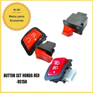 RS150 RSX RED HI LOW BUTTON ON OFF LIGHT DOUBLE SIGNAL STARTER ENGINE ON OFF BUTTON LED UNIVERSAL RE