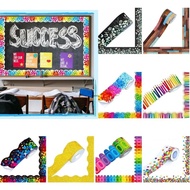 ✿ 59ft Bulletin Board Decors Bulletin Border Colorful Border Classroom Bulletin Paper Border for Bul