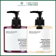 Combo Sữa Tắm Grace And Glow Black Opium 400ml + English Pear Giảm Mụn Mẩn Đỏ 400ml Hasaki Sản Phẩm 