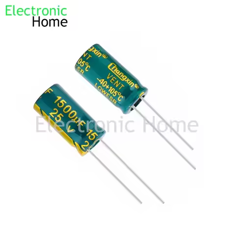 10PCS/LOT 25V1500UF high-frequency low resistance long life plug-in electrolytic capacitor 1500UF 25