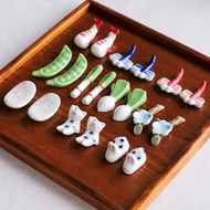 Nishida Muyu Bionic Animal Plant Chopstick Holder Japanese Creative Ceramic Chopstick Pillow Chopsti