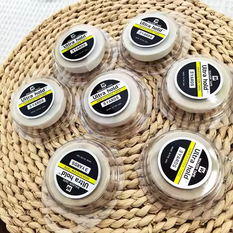 3yaeds White super tape double-sided tape wig adhesive strong fixation 0.8/1.0/2.0cm tape box 1/2pcs