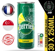 [CARTON] PERRIER LEMON Sparkling Mineral Water 250ML X 30 (CANS) - FREE DELIVERY within 3 working days!
