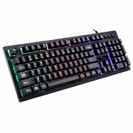 PROMO CUCI GUDANG Keyboard Gaming LED RGB  with Mouse Black keyboard komputer pc keyboard hp bluetoo