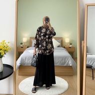 NEW SAFARA SET RAYON ROK MIX CRINKLE BUSUI FRIENDLY // SETELAN ROK RAYON SETELAN KOMBINASI POLOS MOT