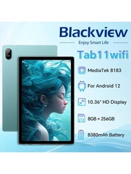 Blackview Tab 11 Wifi Android 12 平板電腦,10.36英寸 2.4k Fhd+ 顯示屏,八核 14gb(8+6擴充)+256gb (1tb 外置sd卡),8380mah 電池,16mp+16mp 雙攝像頭,支援 Bt 5g Wifi,雙聲箱設計。英國版
