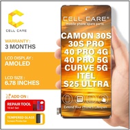LCD For TECNO CAMON 30S/CAMON 30S PRO/CAMON 40 PRO 4G 5G/POVA CURVE 5G/ITEL S25 ULTRA (Touch Screen 
