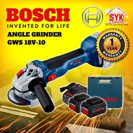SYK Bosch GWS18V-10 GWS 18V-10 Cordless Angle Grinder 18V Power Tools Machine Mesin Potong Besi - 06019J40K0/06019J40L1