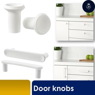 ikea Elegant White Cabinet Knob and Bar Handle, Solid Drawer Pulls, Kitchen Cupboard Hardware, Door Handle Pulls
