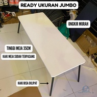 Furnitureku.id Jumbo Wooden Folding Laptop Study Table Table Table Height 35cm 120x60 120x40 100x40 
