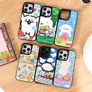 Black Frame Mirror Magnetic Line Puppy Second Bomb Suitable for Apple 16iPhone15promax Phone Case Cu