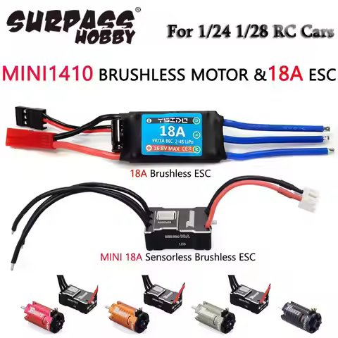 ROCKET-RC MINI 1410 Brushless Motor 2500KV 3500KV 5500KV 7500KV 18A ESC for Kyosho Mr03 Pro Atomic D