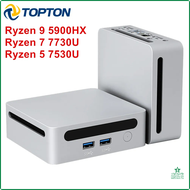 [Op055] คอมพิวเตอร์ขนาดเล็กเกมใหม่2023 Topton AMD Ryzen 9 5900H 5800U Windows 11 2xDDR4 2XNVMe คอมพิ