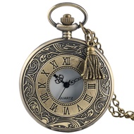 Compass Pocket Watch Retro Big Roman Pocket Watch Classic Pattern Pocket Watch Necklace Roman Big Po