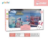 บ้านตุ๊กตา Yasini Series Bay Dreamy เฟอร์นิเจอร์สำหรับบ้านตุ๊กตากระต่าย ของเล่นเด็กGIRL