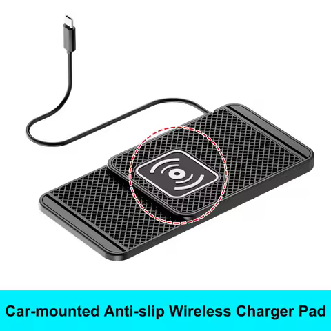 New 1M Long Wireless 2 in 1 Quick Charging Mat Home Car Mobile Adapter Stand Holder USB / TYPE-C Uni