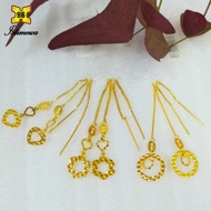 ISTIMEWA 916 Gold Long Drop Earring Collection Subang Jatuh Jarum Kolesi Emas 916