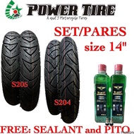 POWER TIRE Size 14 (SET/PARES) (Honda Beat, Honda Click, Mio 125, Mio Sporty, Skydrive, etc.) with S