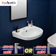 Youbath - Wall Hung Basin Toilet Sink Singki Bathroom Sink Besen Bathroom Basin Singki Bilik Mandi 洗