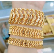 24k gold centipede chain bracelet