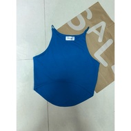 Short Crop Fresh Blue Front Long Back Label Work INTUON!!Very New.