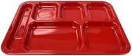 A-to-Z Supply ML801PR Tray, 14-1/2"W x 10"D x 1-1/8"H, Left Hand (6) Compartment, Pure red, Melamine