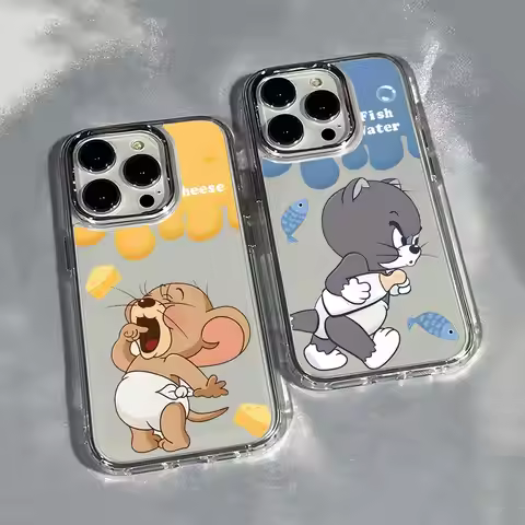 Cartoon T-Toms And J-Jerrys Phone Case For Iphone 17 Pro Max 14 16 Plus 13 15 Pro Max 12 Pro 11 Air 